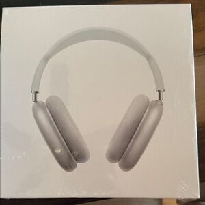 Apple Clone Over-Ear Headphones - Sleek Silver Design
